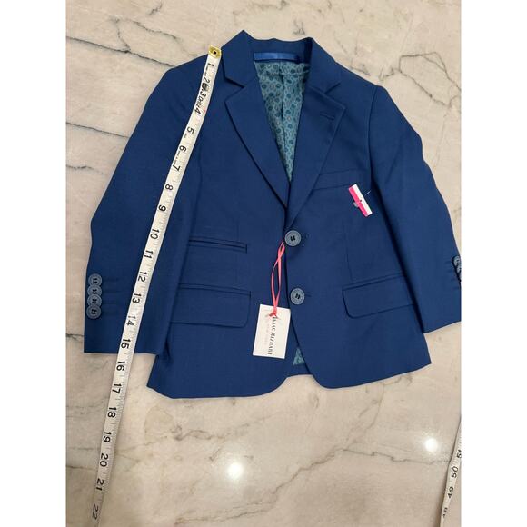 Isaac Mizrahi Blazer 2T Slim Fit Two-Button Blue Formal Jacket Toddler Boys NWT - Picture 9 of 9